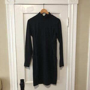 Athleta Delancey Dress Black M EUC